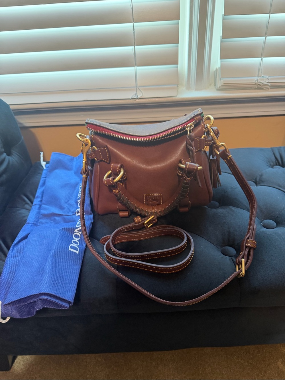 Chestnut Nano Florentine Dooney & Bourke Crossbody